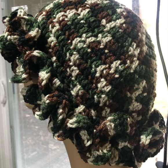 Crochet Ruffle Hat - Picture 2 of 2